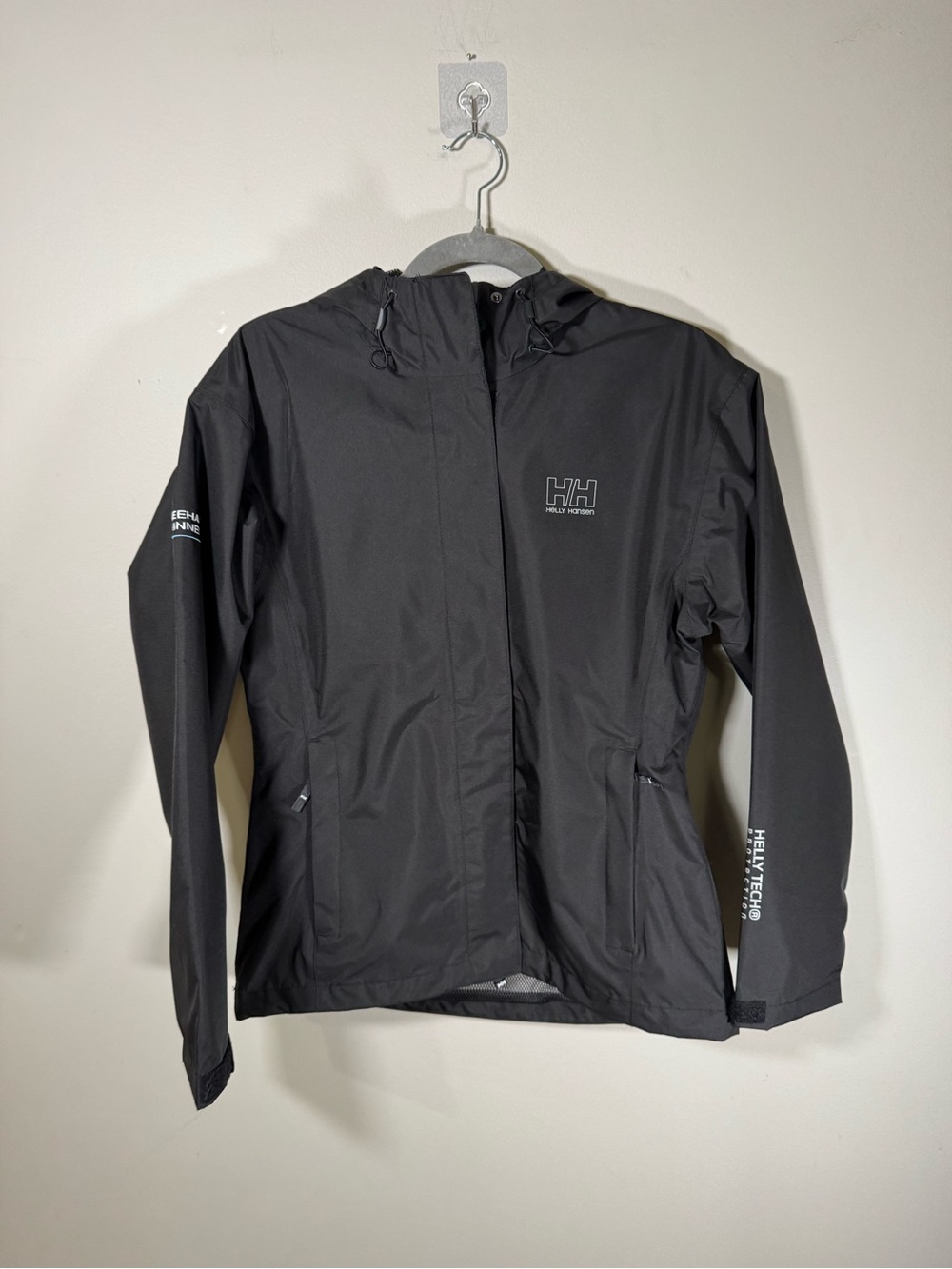 Helly Hansen Black Helly Tech Protection Hooded Rain Jacket Medium